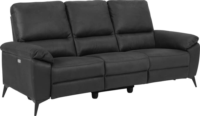 3-zits Relax Bank Ulven Grijs Barry 215cm - Giga Living