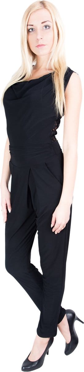 John Zack - Zwarte Kanten Jumpsuit