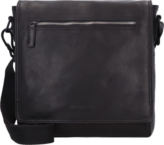 Jack Kinsky Brisbane 4 Schoudertas Leer 28 cm - Jongens - schwarz
