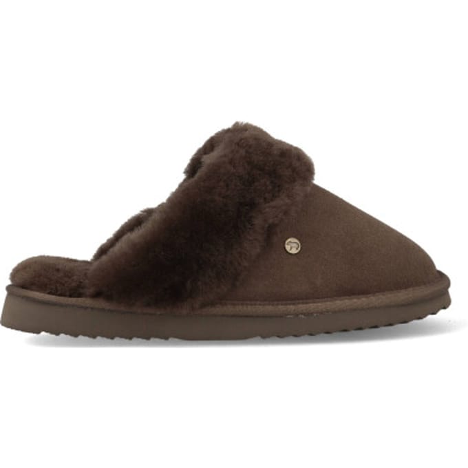 Warmbat Flurry Suede Dames Sloffen - Grijs