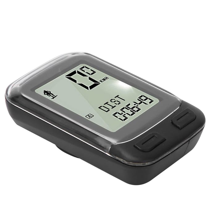 Compteur de vitesse sans fil pour vélo de route de montagne Interface multifonction Écran large Étanche Vélocimètre Supporte cinq langues gray
