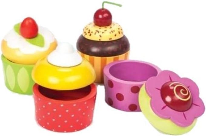 Le Toy Van - Bewaardoosje in de vorm van cupcake - 1 stuks - Willekeurig geleverd