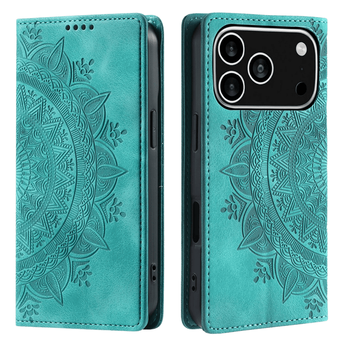 Comfycase Apple iPhone 17 Pro Soft Mandala Bookcase Groen