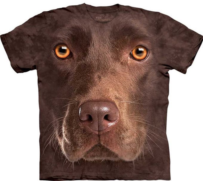 T-shirt Chocolate Lab Face S