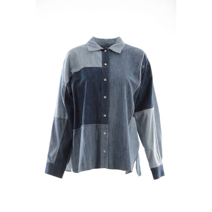 Dolce & Gabbana Dames Denim Blouse met Lange Mouwen