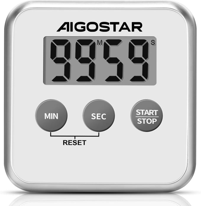 SnelShoppen - Digitale Keukentimer met Groot LCD-Display, Multifunctionele Stopwatch en Achteruitteller, 3-in-1 Timer met Magneet, Standaard en Gat vo