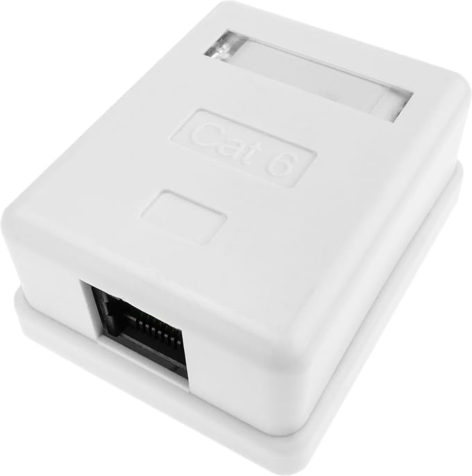 BeMatik - 1 RJ45 Cat.6 UTP-oppervlaktedoos