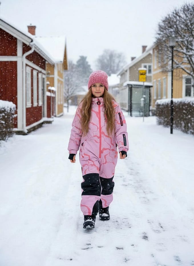 Ducksday - Skipak meisje - snowboard - Kind - snowsuit - warm - waterdicht - winddicht - Lila roze - Lee - maat 128/134