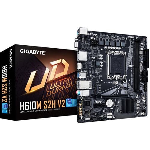 GIGABYTE H610M S2H V2 Moederbord - Intel H610 - Intel LGA1700 - DDR5 RAM - Micro-ATX