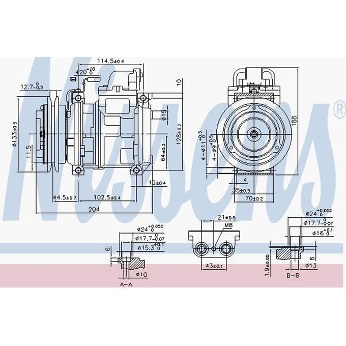 Compressor, airconditioner NISSENS 890028