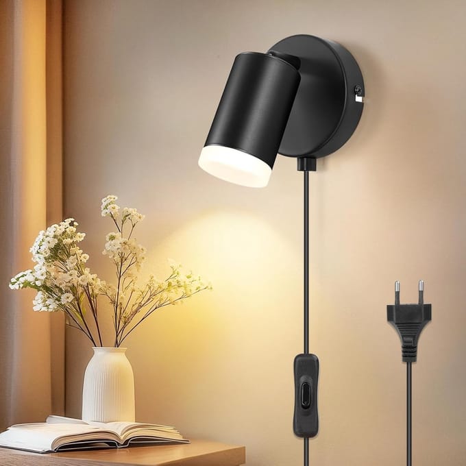 Moderne Wandlamp Draaibaar 350 Graden met Schakelaar voor Binnengebruik