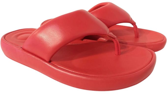 Fitflop Slipper Iqushion D-Luxe Padded Rood
