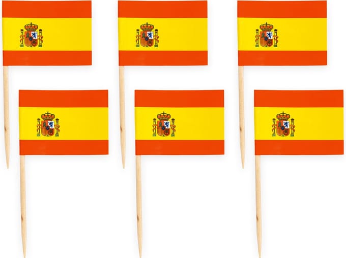 150x Cocktailprikkers Spanje - Hapjes Cocktail Tapas Zomer Terras