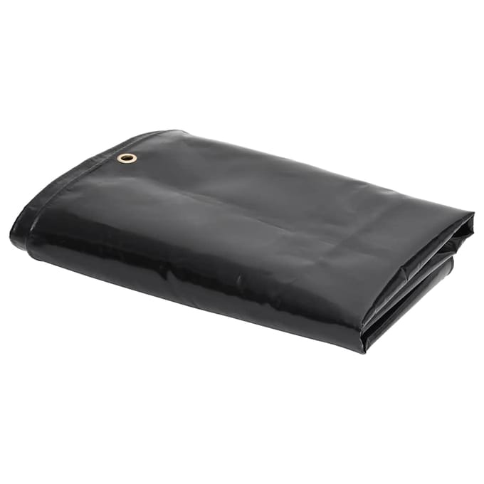 vidaXL - Zeilen - Zwart - 2 - x - 3 - m - Canvas - met - PVC-coating