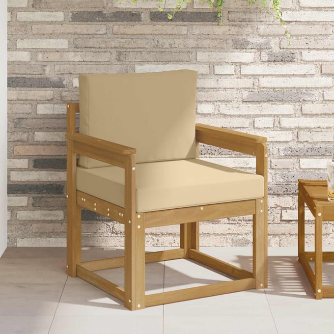 vidaXL - Buitensofa - Polyester - Wit - En - Beige