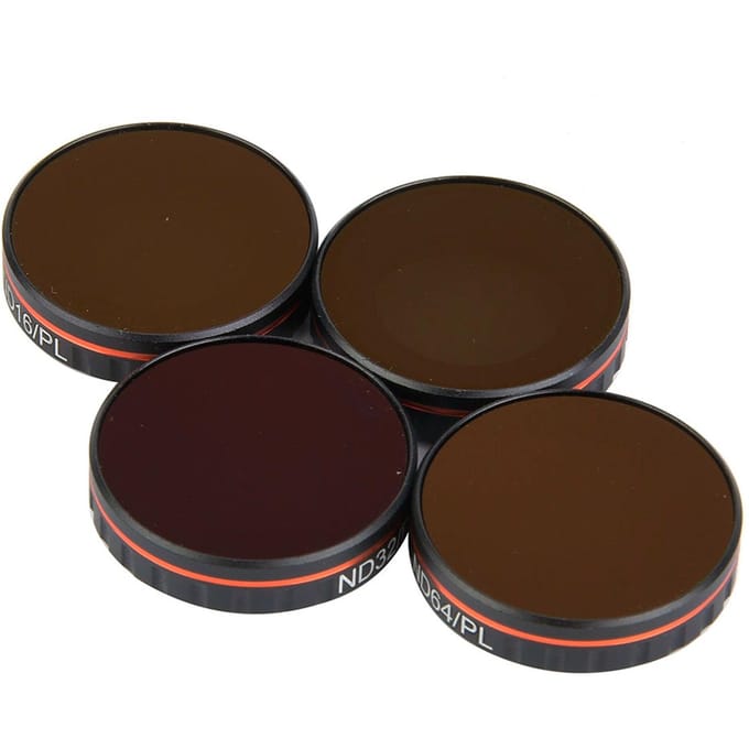 4 stuks Camera Lens Filter Kit voor DJI Osmo Action 8PL  16PL  32PL  64PL black
