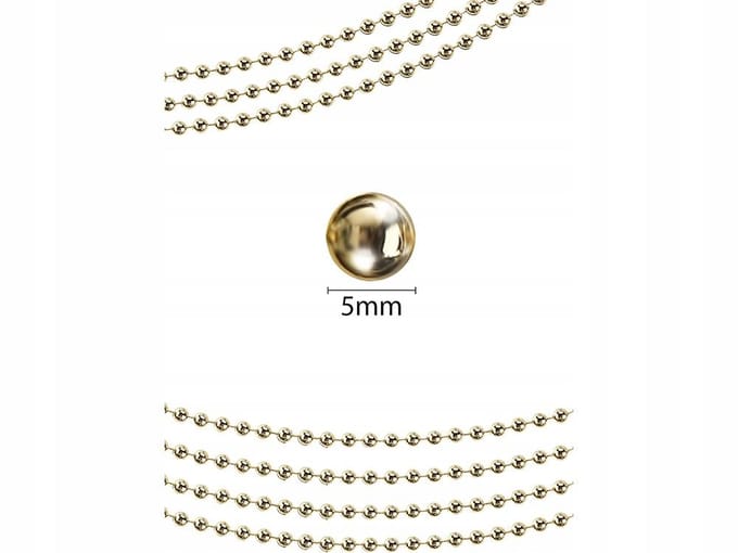 Kerstslinger - Kerstboom - ketting - 2 x - Goudkleur - kralen - guirlande - spoel