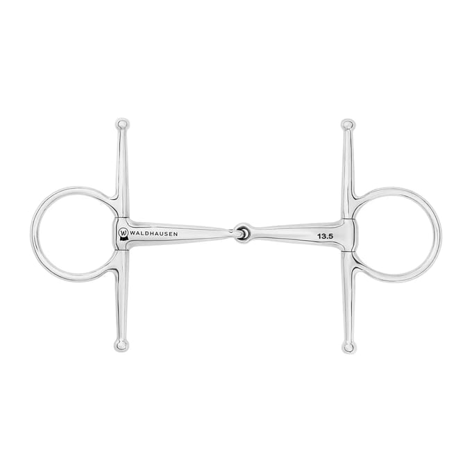 Enkel gebroken mouthpiece voor paard Waldhausen 14 mm