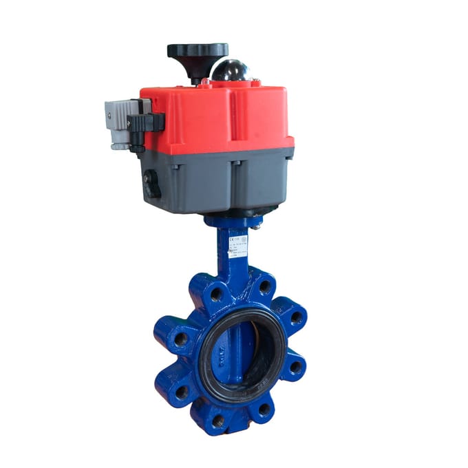 Elektrische Vlinderklep DN32 24-240V AC/DC Fail-Safe Lug GGG40 NBR J+J