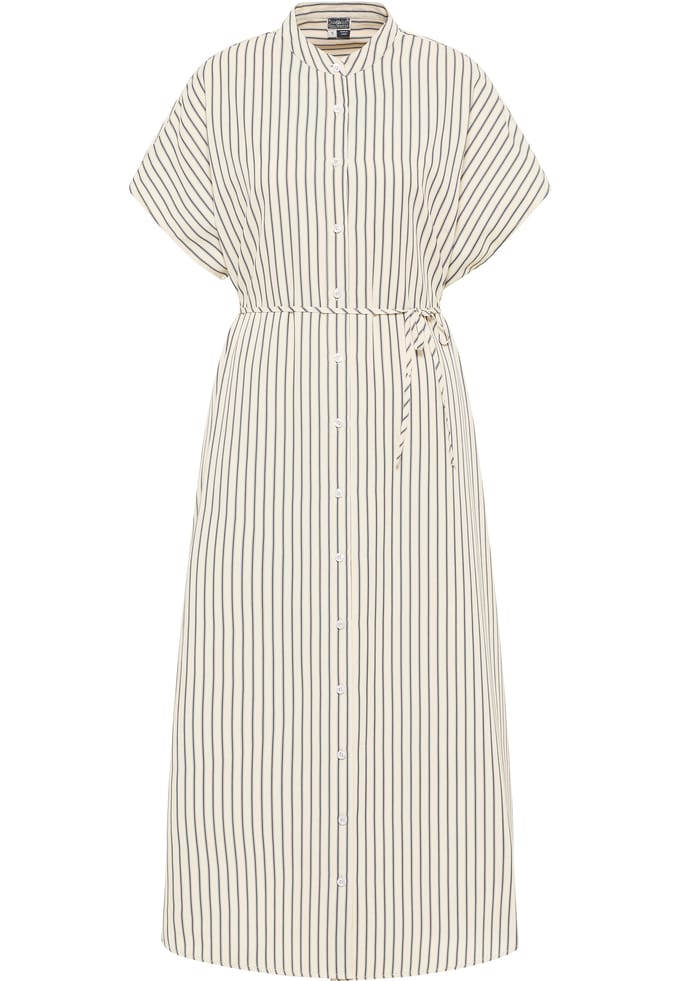 Dreimaster Blouse jurk Dames Lichtbeige marine