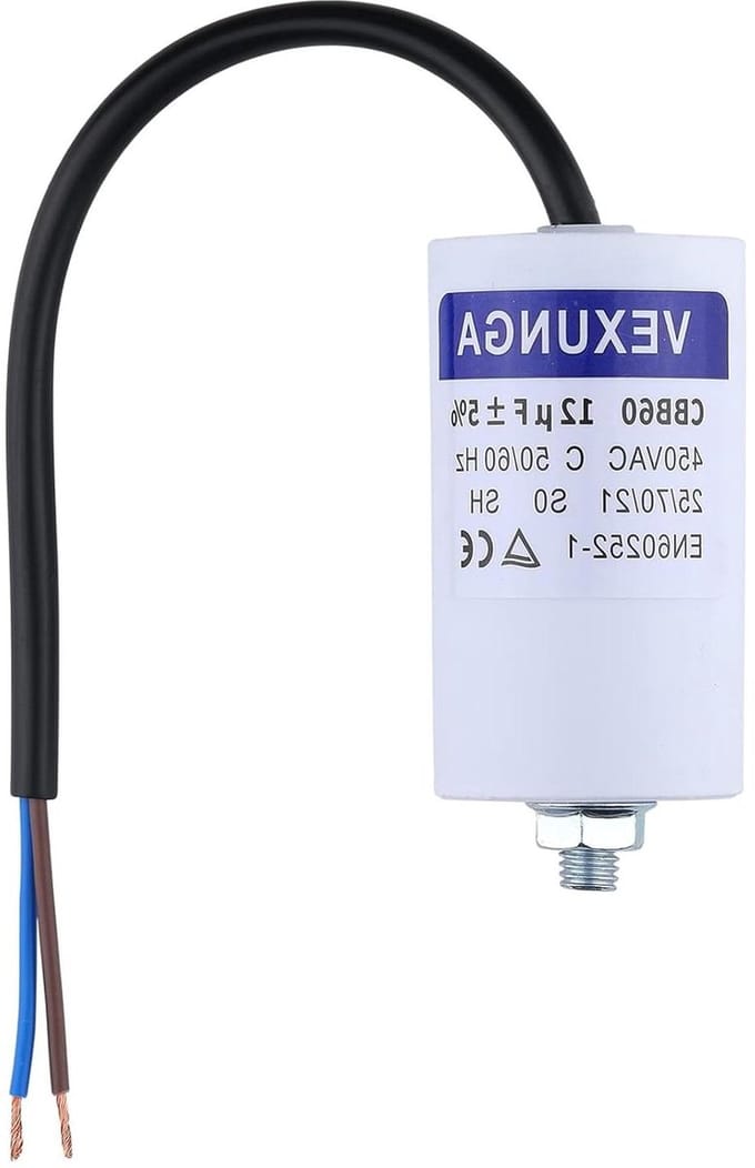 Motorcondensator - Aanloopcondensator - Motor Starten - Explosieveilig apparaat - 12µF 450V - Zwart