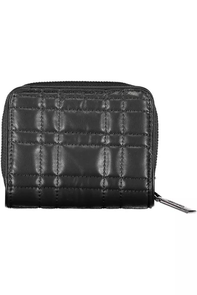 Gequilted Portemonnee Zwart