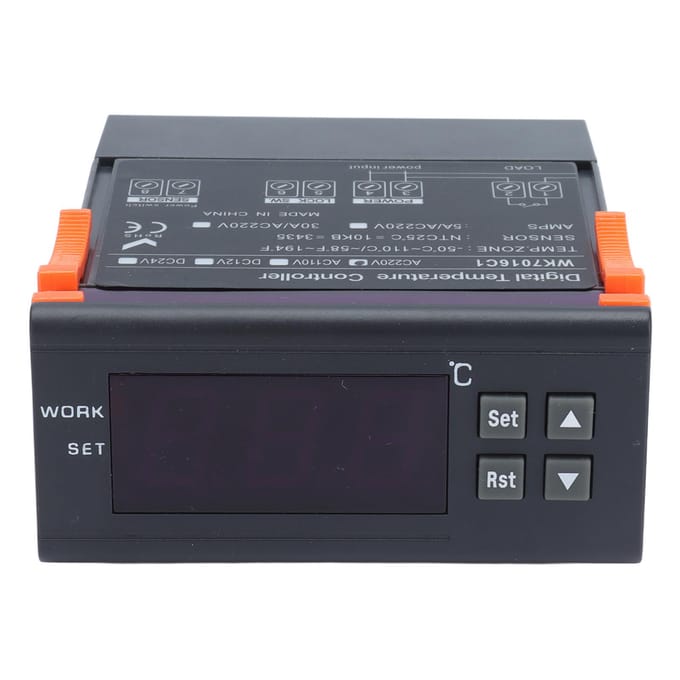 Digitale Temperatuurregelaar Elektronische Temperatuurregeling Thermostaat met LCD-display Sonde AC220V5A gray