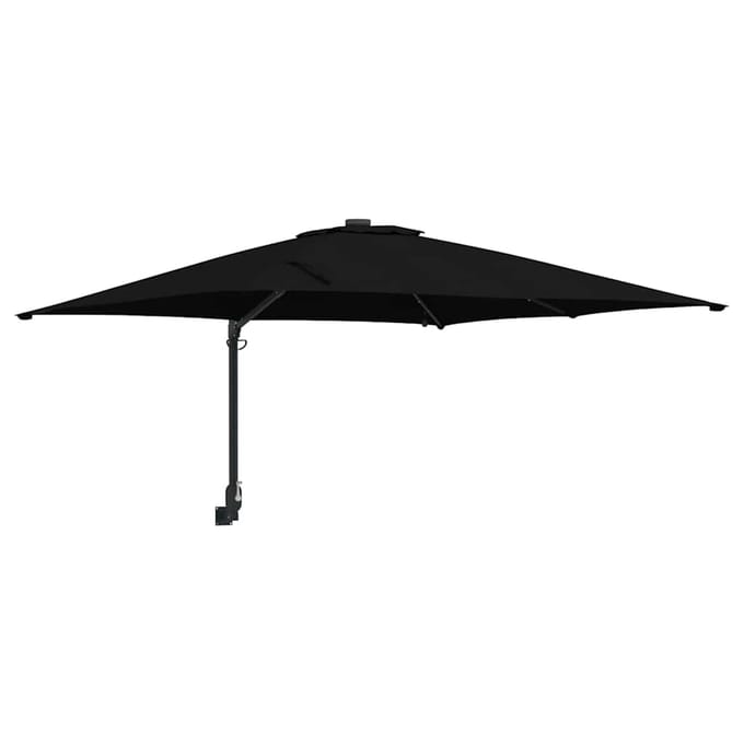 vidaXL - Tuinparasol - Zwart - 248,5 - x - 247,5 - x - 160 - cm - Polyester - en - Staal