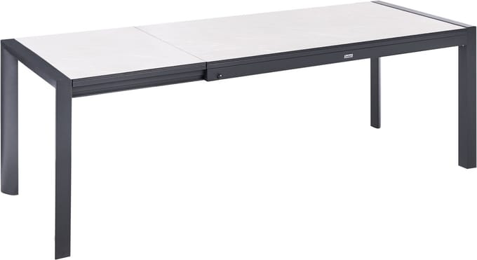 BINASCO - Tuintafel uitschuifbaar - Beige - HPL/Aluminium