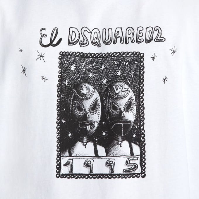 Dsquared2 Cartoon El Dsquared2 Design Wit T-shirt