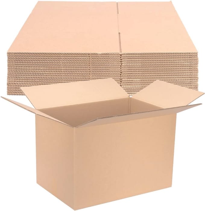 Vouwdozen 600 x 400 x 400 mm - Set van 5 verzenddozen van golfkarton