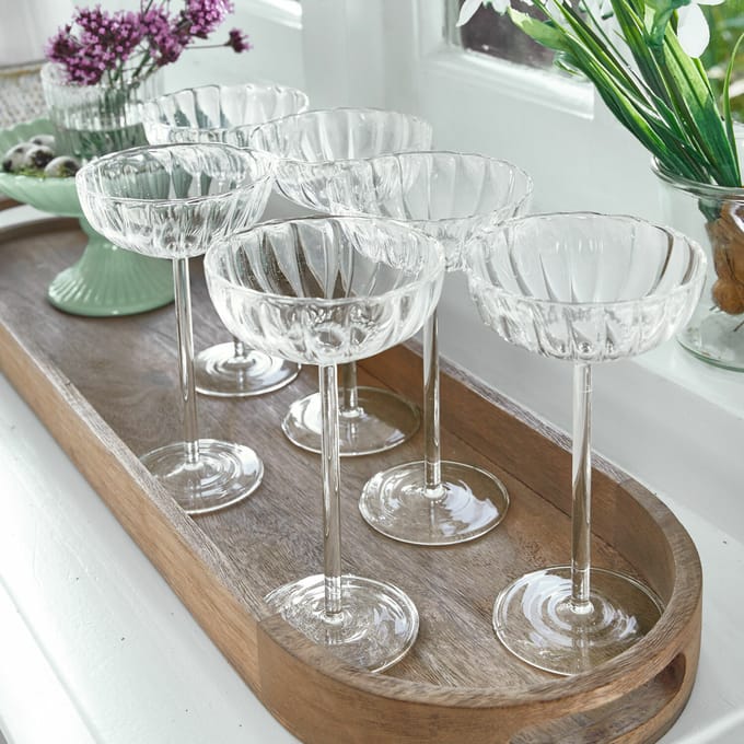 LOBERON Glas set van 6 Bavella helder