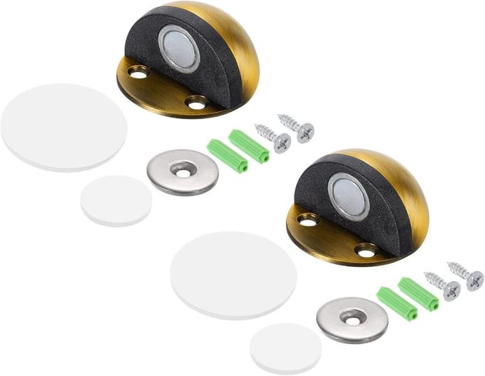 Magnetische Deurstopper Set (2 stuks) - Vloermontage RVS met Sterke Magneet