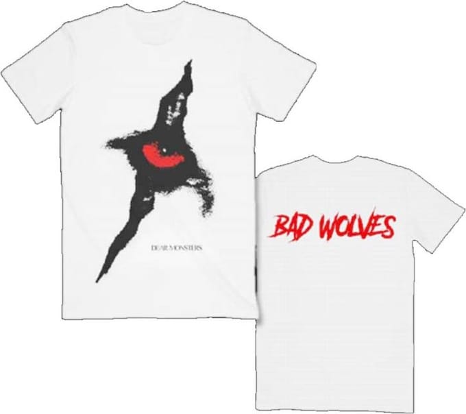 Bad Wolves - Dear Monsters Eye & Logo Heren T-shirt - L - Wit