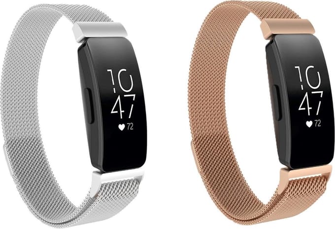 KELERINO. Milanese bandjes geschikt voor Fitbit Inspire (HR) - 2-pack - Small