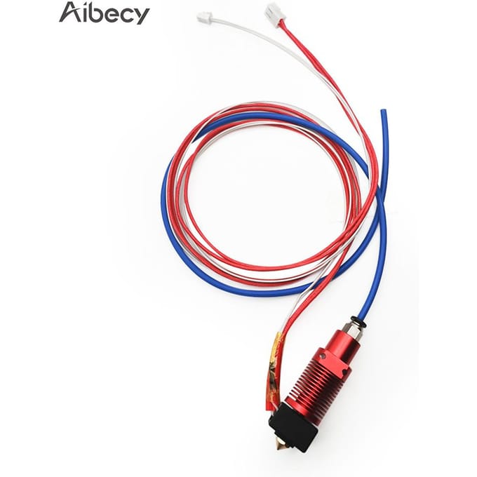 Aibecy 24V Geassembleerde Extruder Hot End Kit 0.4mm Nozzle Verwarmingsblok Siliconen Hoes Compatibel met veelkleurig