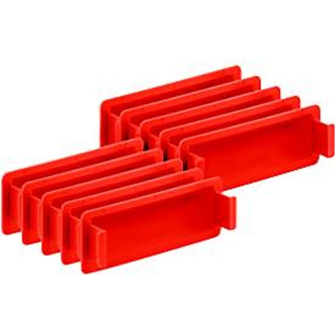 Greepsluiting voor Euronorm bak, rood, 10 stuks