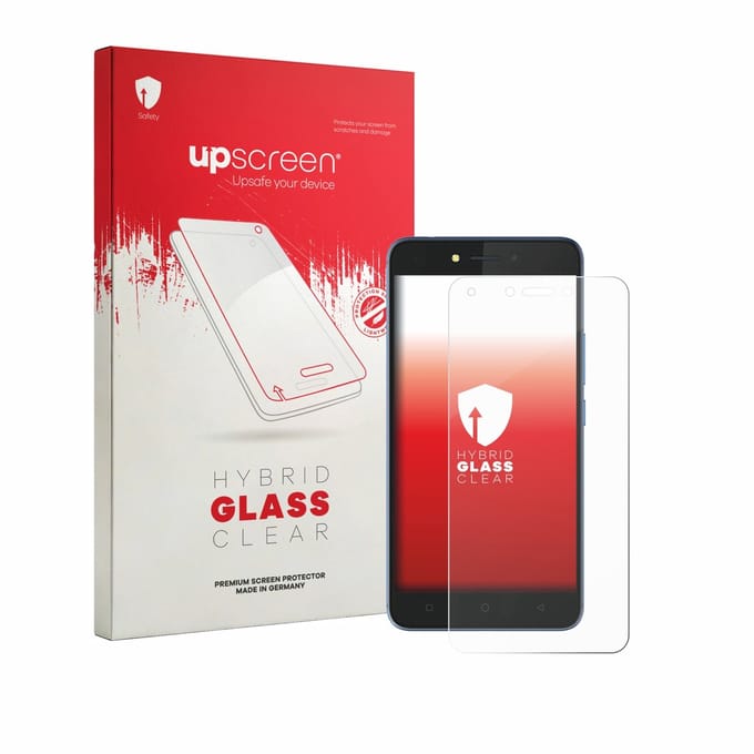 upscreen - Screenprotector voor Tecno Pouvoir 1 - Folie Beschermfolie Beschermglas transparant