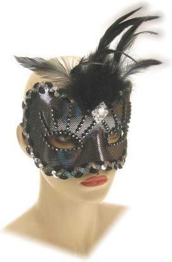 Oogmasker Roma zilver luxe
