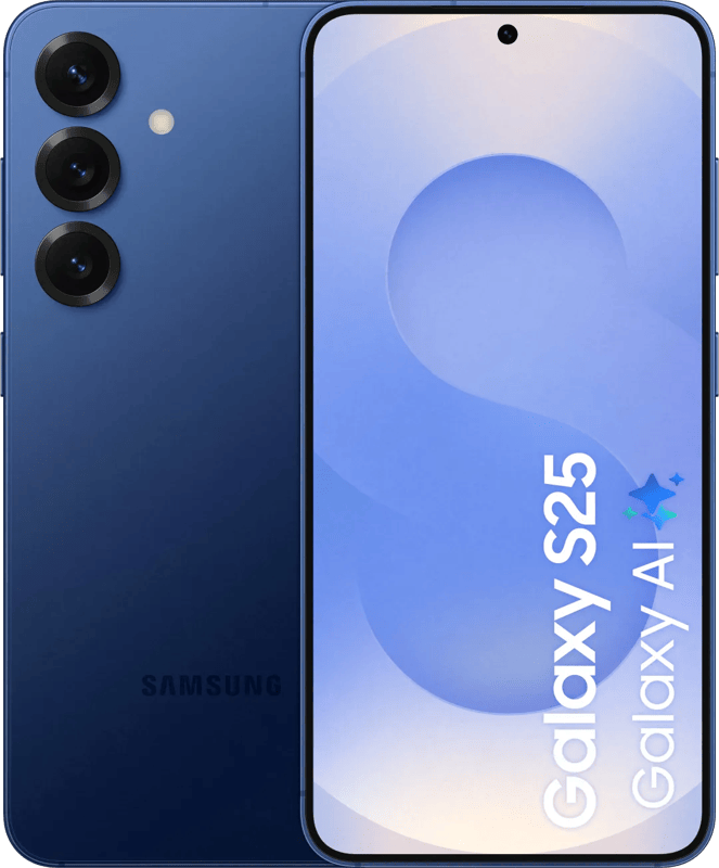 Samsung Galaxy S25, 128GB opslag, donkerblauw