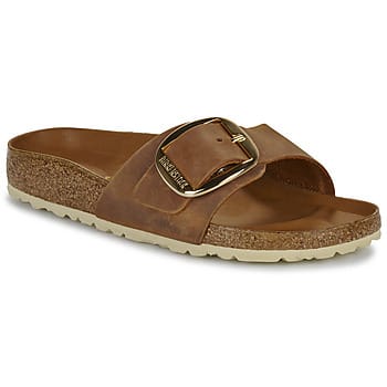Damessandalen Birkenstock Madrid Big Buckle Natural Leather Oiled