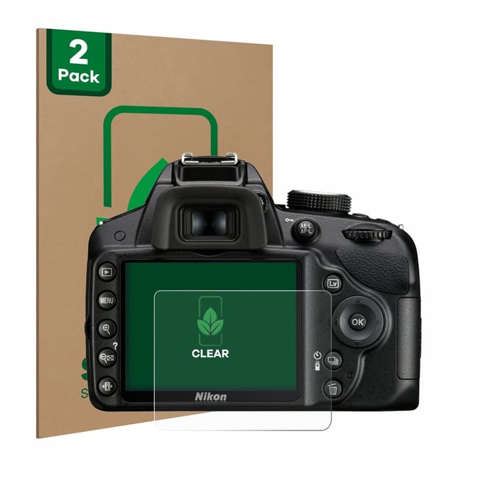 2 Stuks Screenprotector voor Nikon D3200 - Hoogwaardige Beschermfolie transparant