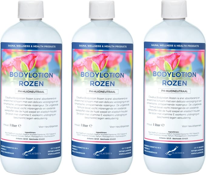 Bodylotion Rozen 1 Liter - set van 3 stuks