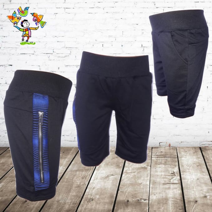 Jongens korte broek blauw 2 - Zwart - 98/104