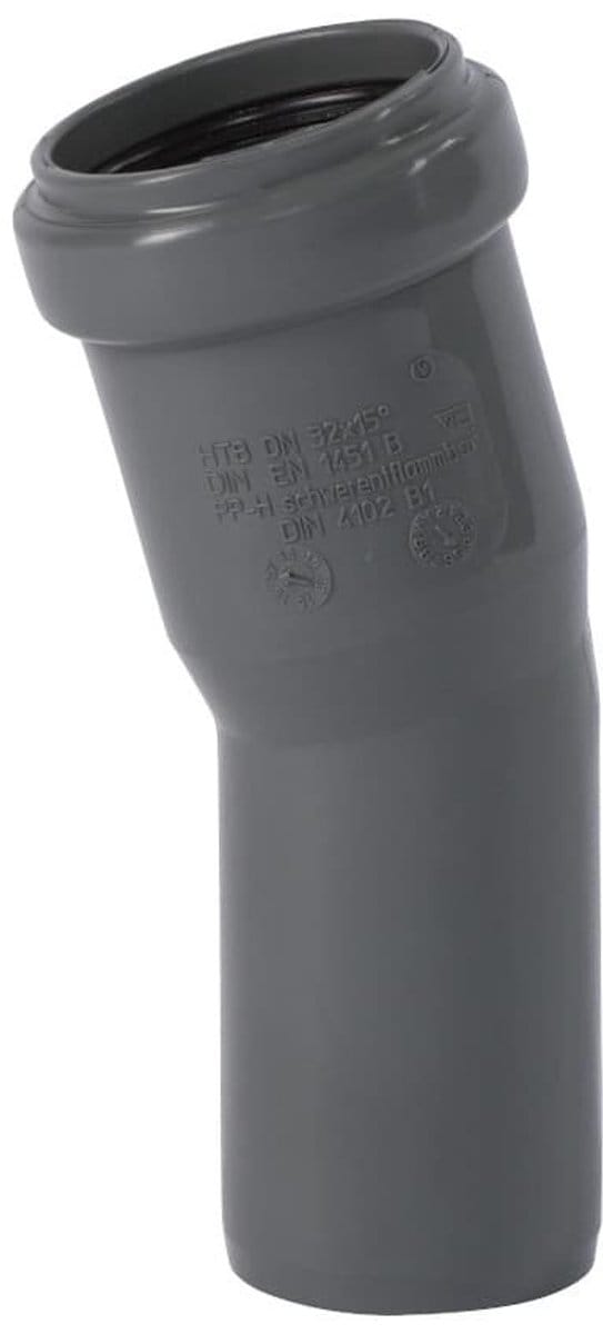 HT Buis 110 mm, Bocht 15 Graden