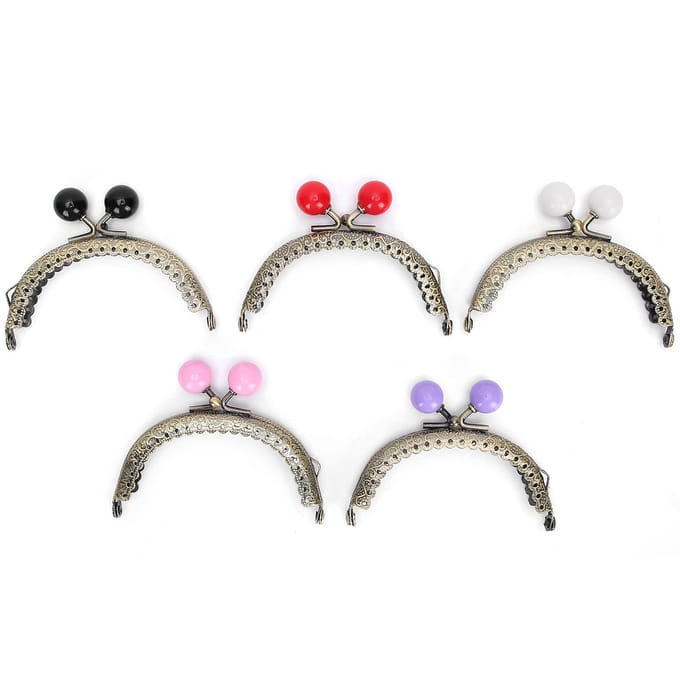 8,5 cm Halfronde Embossing Kus-sluiting Frame-sluiting Clip voor Portemonnee Tas Maken DIY Knutselbenodigdheden white