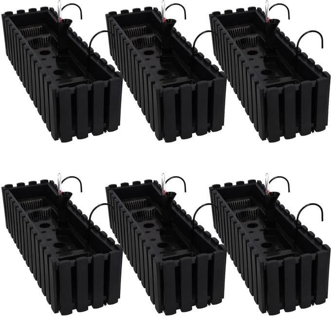 KADAX - Balkon Bloembak - Antraciet 60cm - UV-bestendig - PVC Materiaal