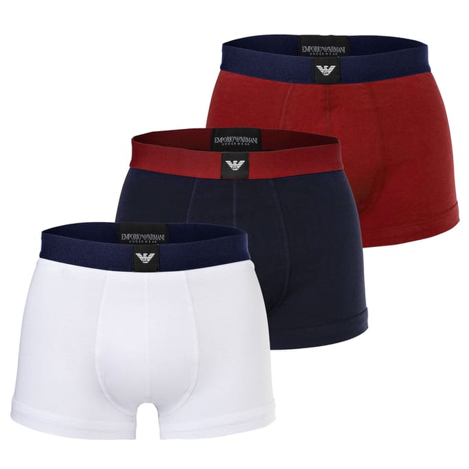 Emporio Armani Boxershorts ESSENTIAL LOGOLABEL Set van 3