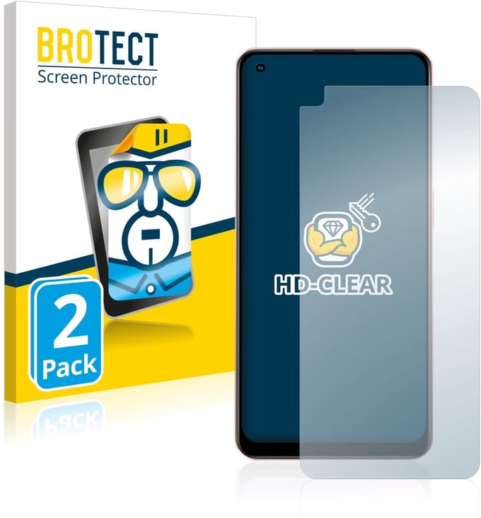 BROTECT - Screenprotector voor Oppo A96 - Folie Beschermfolie transparant 2 Stuks