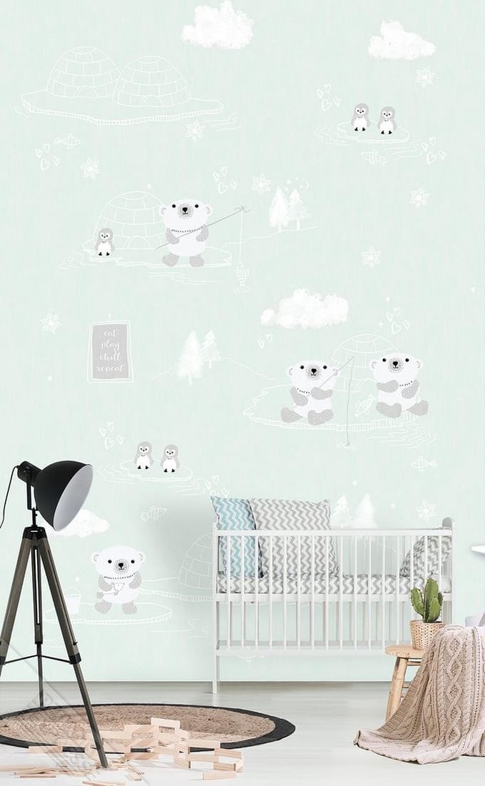 INGK Kinderbehang - Arctic Groen
